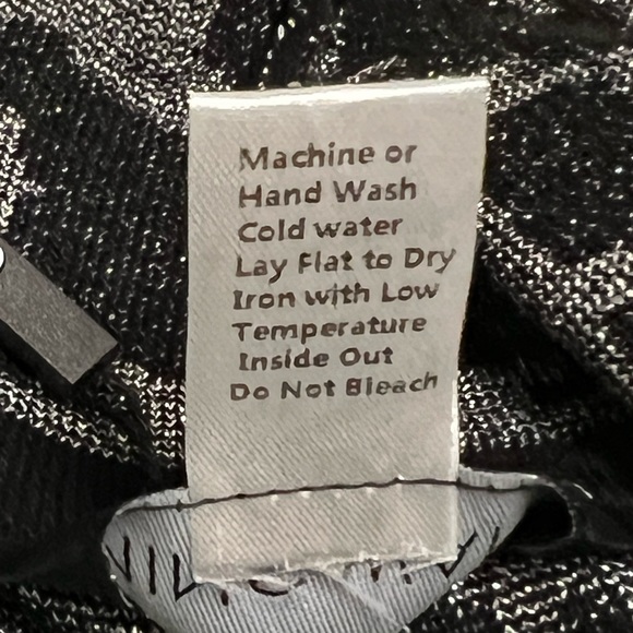 NWT Ming Wang Black Gray Metallic Jacquard Knit Shawl Collar Kimono Sleeve Open - Picture 3 of 8